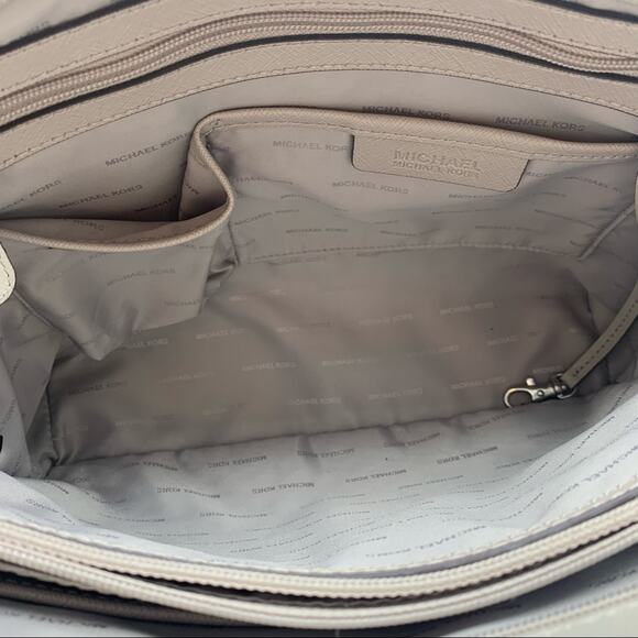 Michael Kors Jet Set Large Zip Top Travel Tote Light Grey - Minimalist Commute - Picture 13 of 16